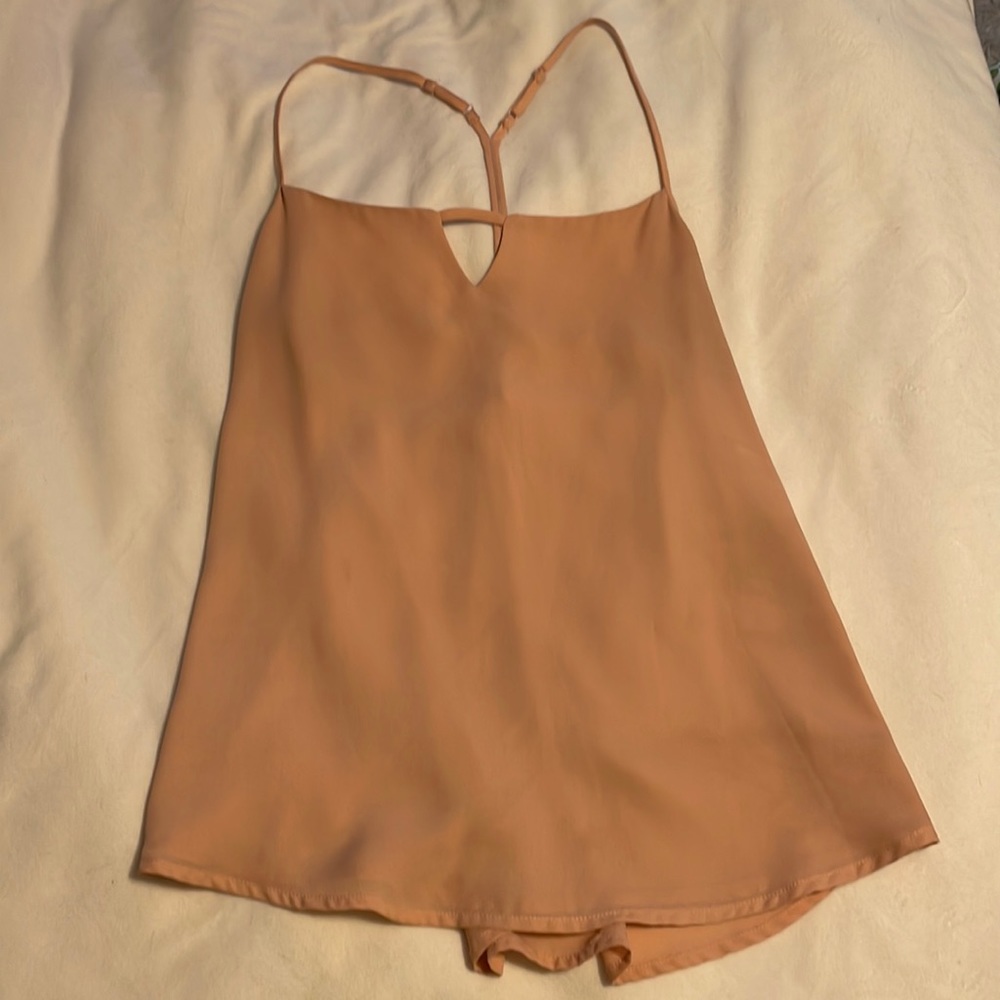 Tan/ Pink tank top